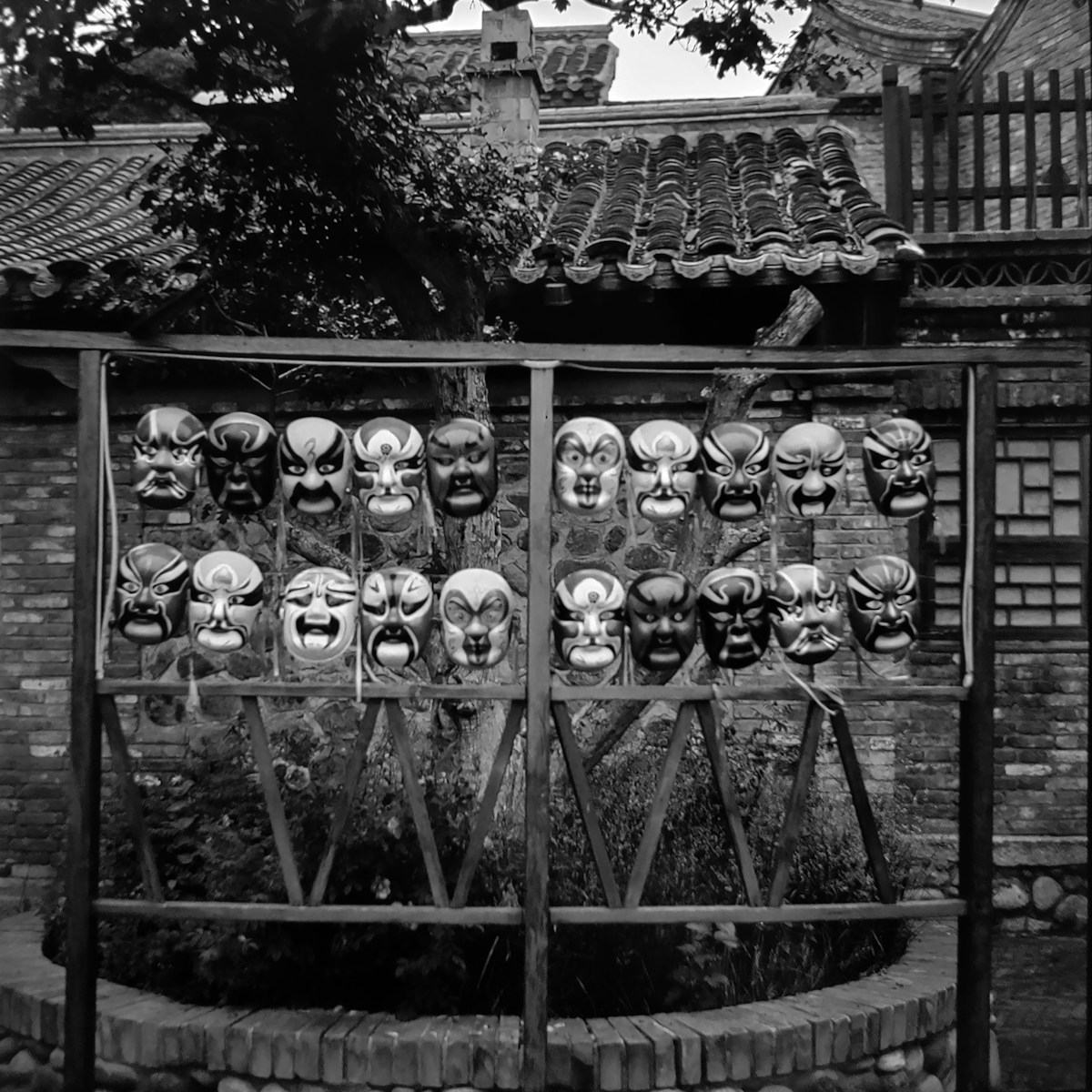 a gate with a bunch of skulls on it